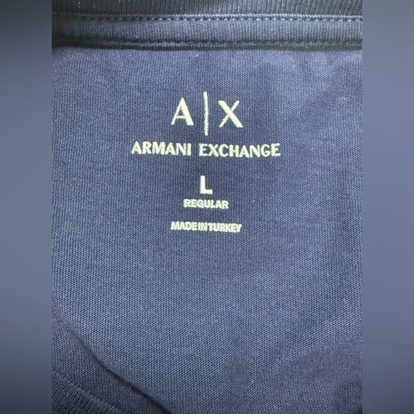 Armani Exchange t-shirt in navy with logo size L . - Picture 5 of 6